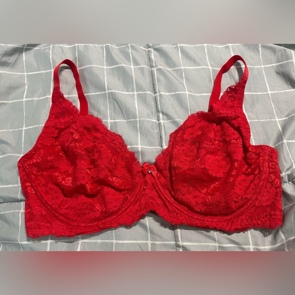 City Chic Darcie Underwire Bra Red